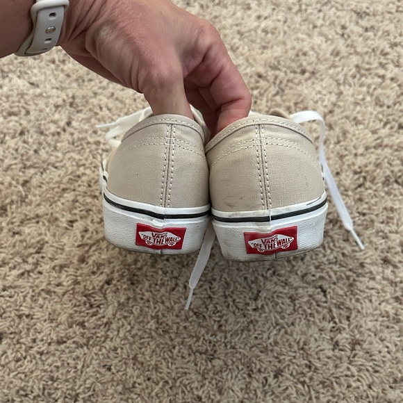 Vans Women's Beige Canvas Sneakers - Picture 4 of 5